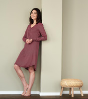 Women Night Dress
Color: barolo stripe