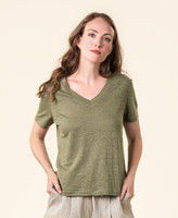 Women Linen T-Shirt