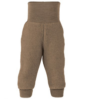 Organic Wool Fleece Pants with High Waistband
Color: 075 walnut melange