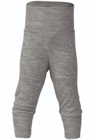 Organic Wool / Silk Baby Pants
Color: Light Grey Melange