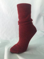 Thick Organic Wool Terry Socks
Color: Poppy Red