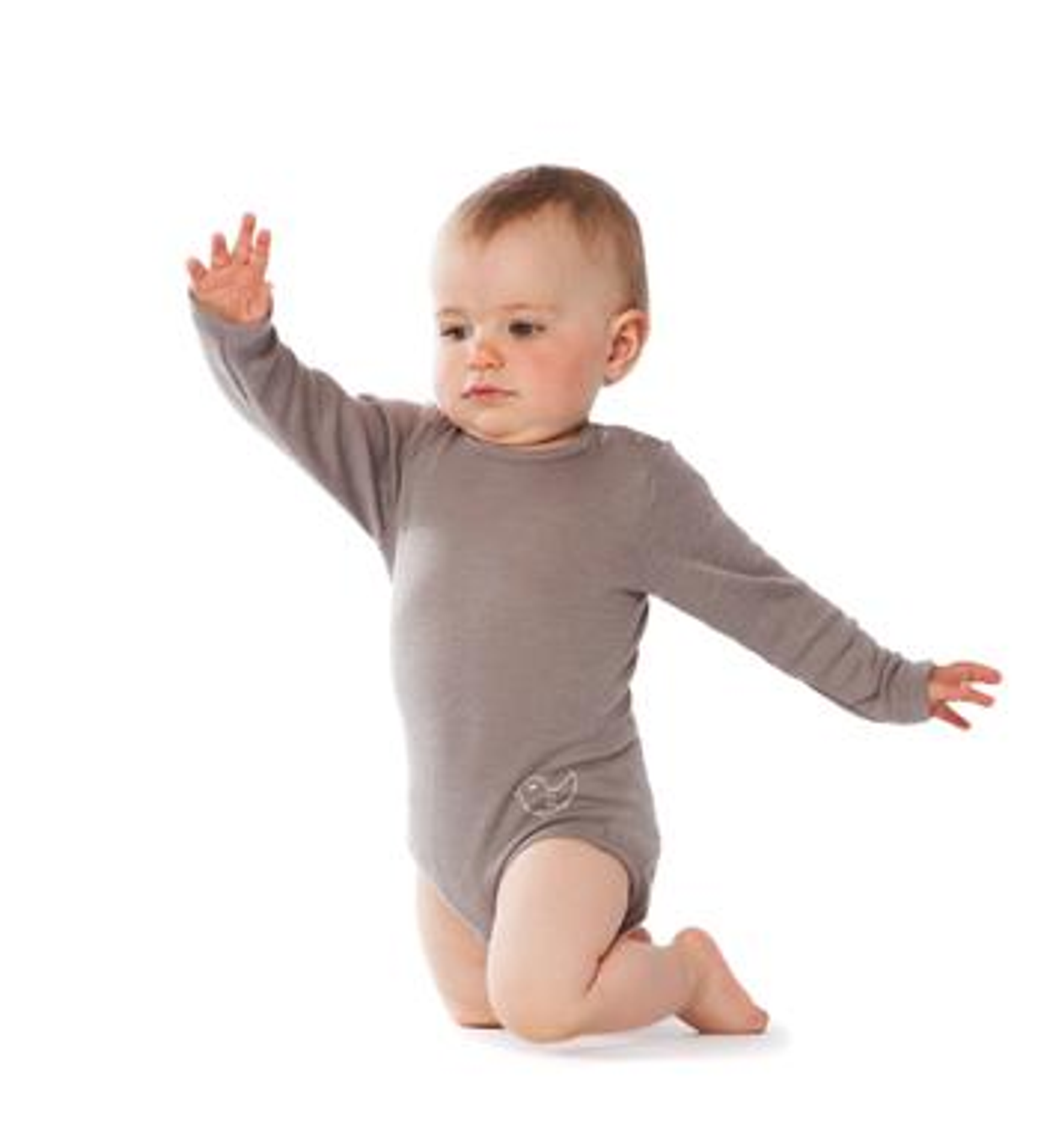 Taupe Merino wool/silk baby & child long pants