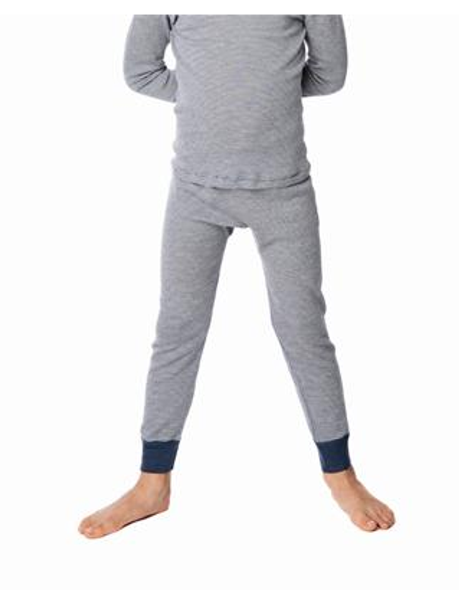 Kids Thermal Underwear Leggings: Base Layer Long Johns Pants, Organic  Virgin Wool 11-12 Years Blue Melange