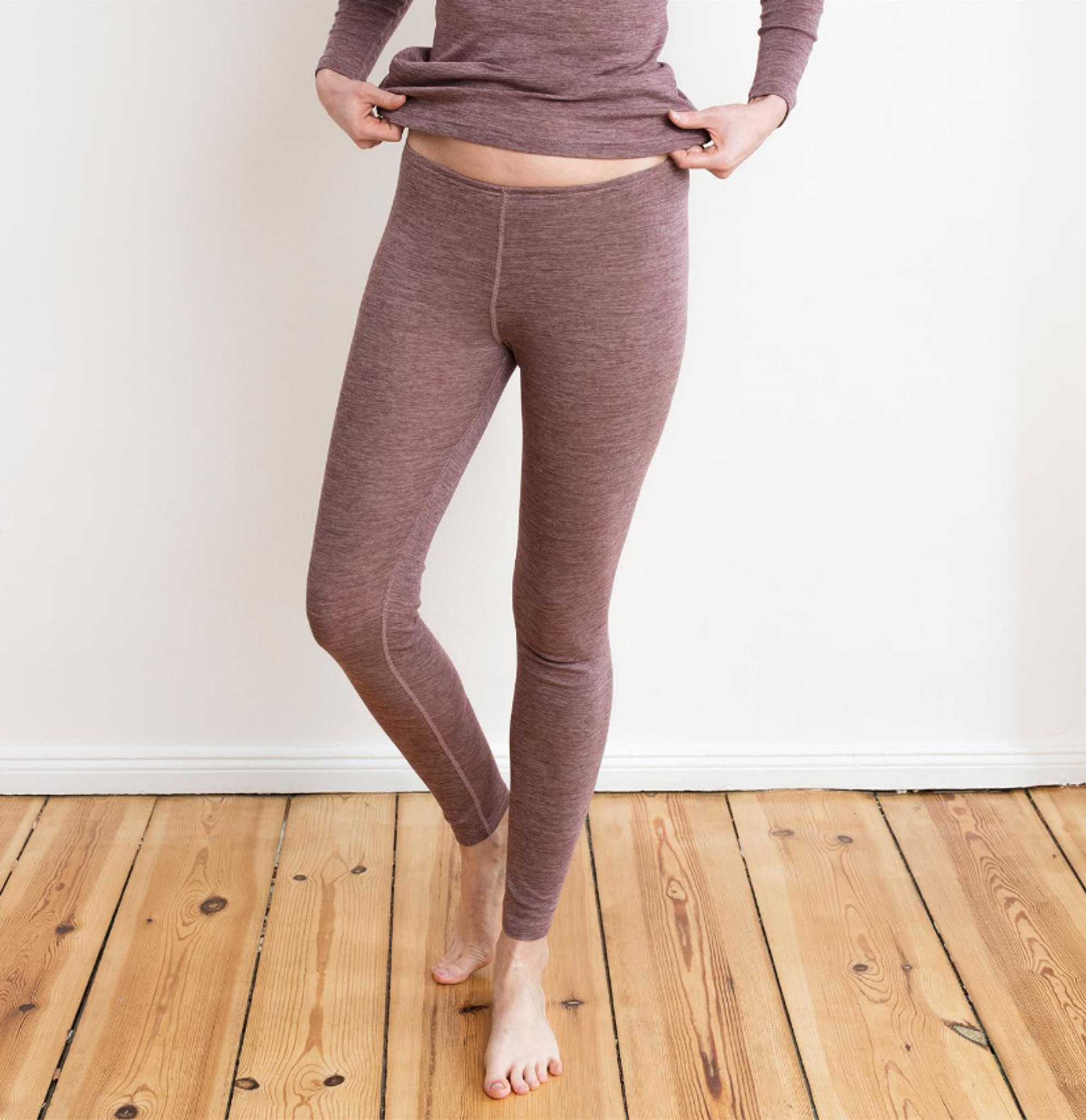 Engel - Women's Thermal Base Layer Leggings , 70% Organic Merino Wool 30%  Silk