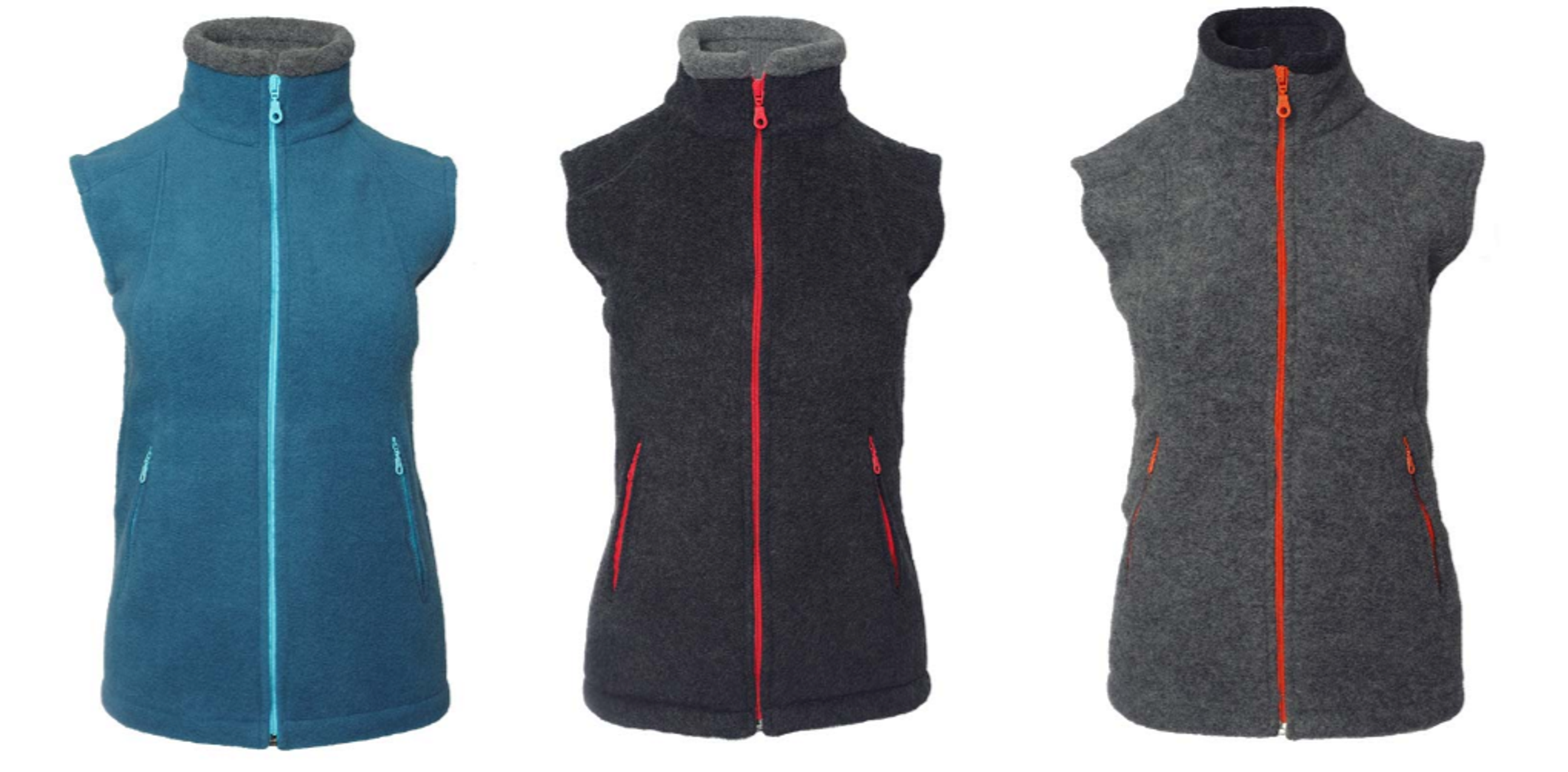 Wool Fleece Women Vest | Organic Wool Organics - Spruce Little