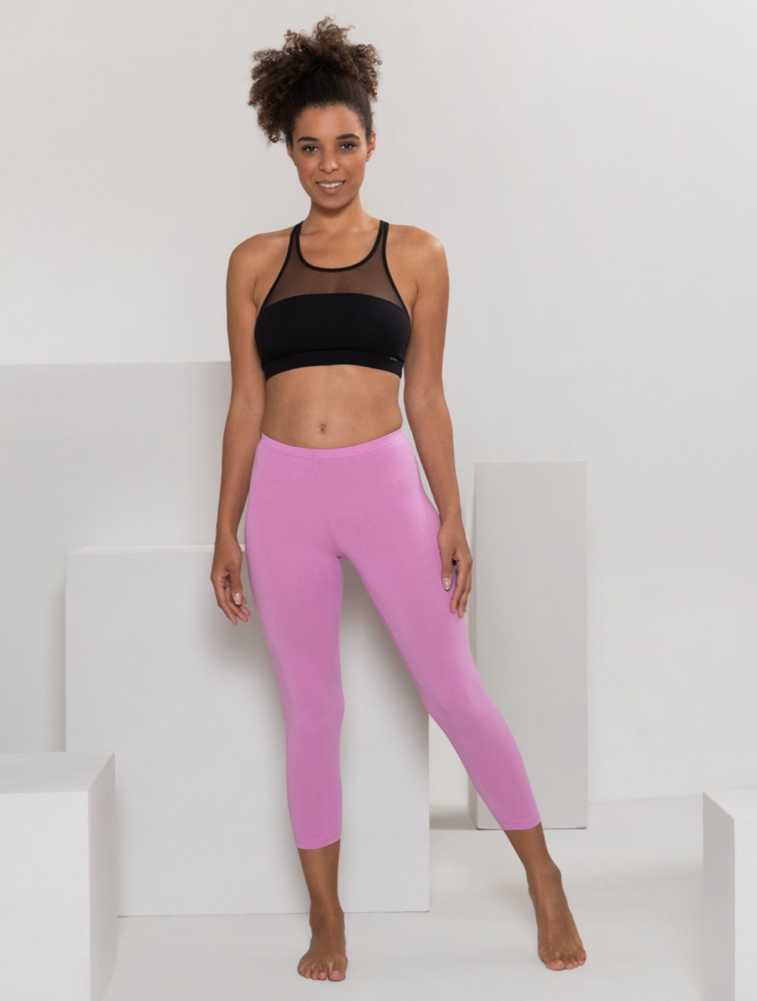 Stretch-cotton sports leggings