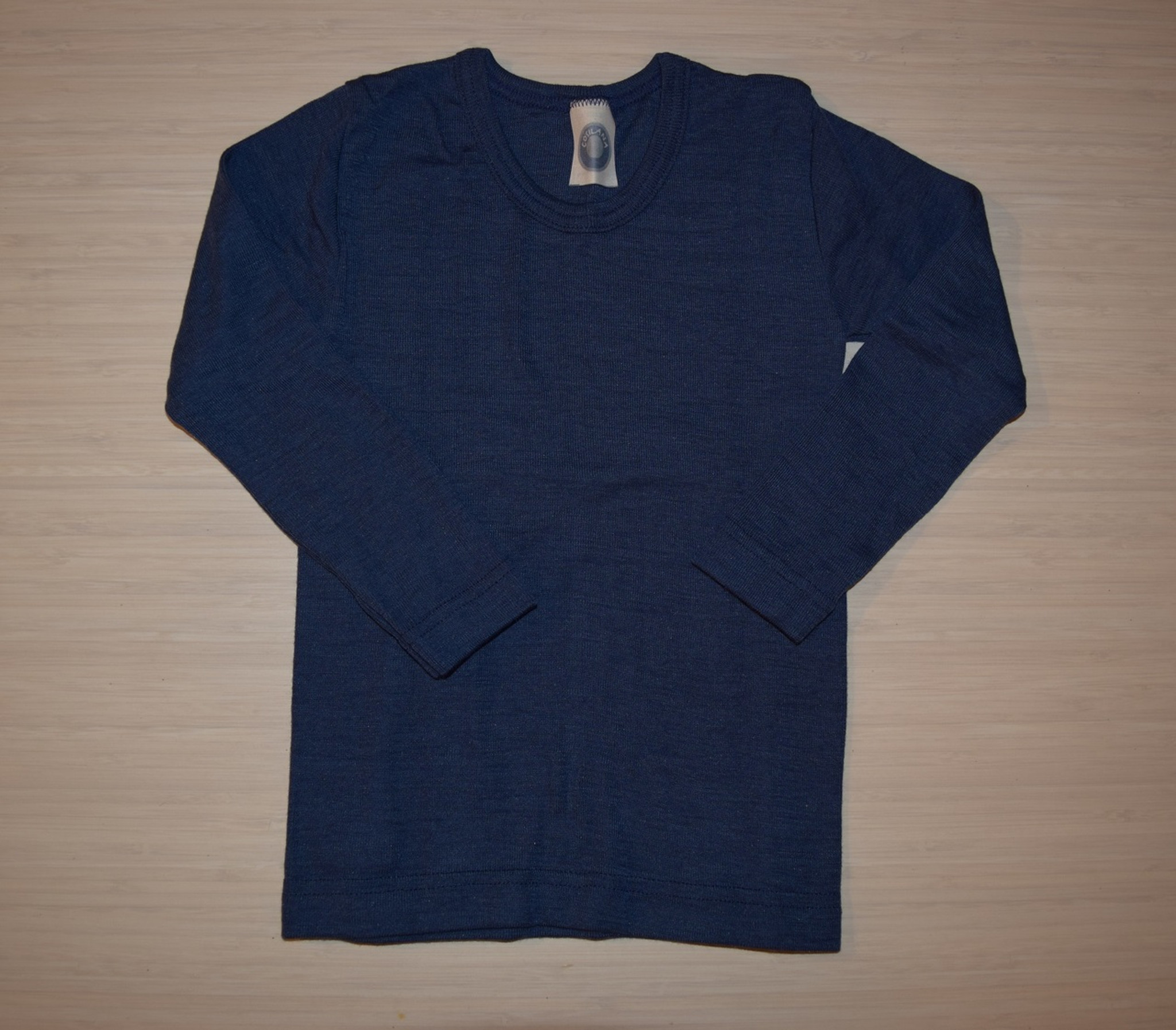 People Wear Organic long-sleeved body wool-silk, dark blue