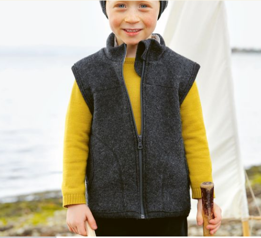 boiled wool gilet
