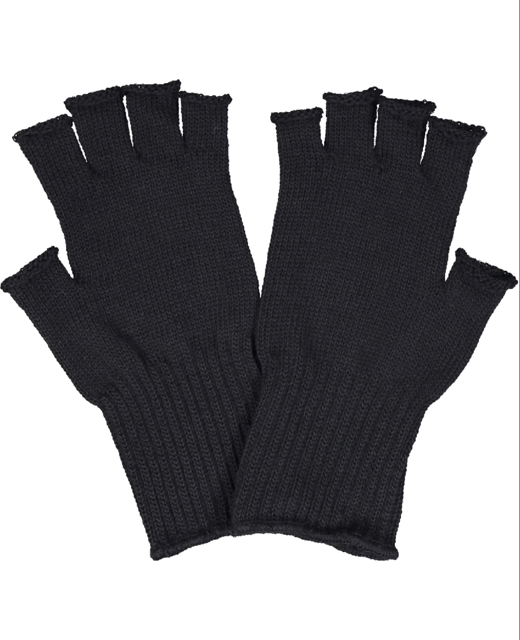 Unisex Black Fingerless Gloves Winter Gloves for Kids and Adults 