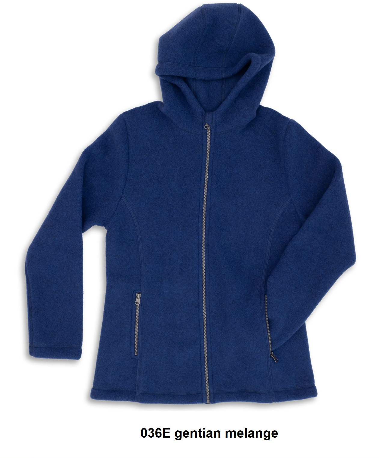 Organic Thick Wool Fleece Hooded Women's Jacket - Little Spruce