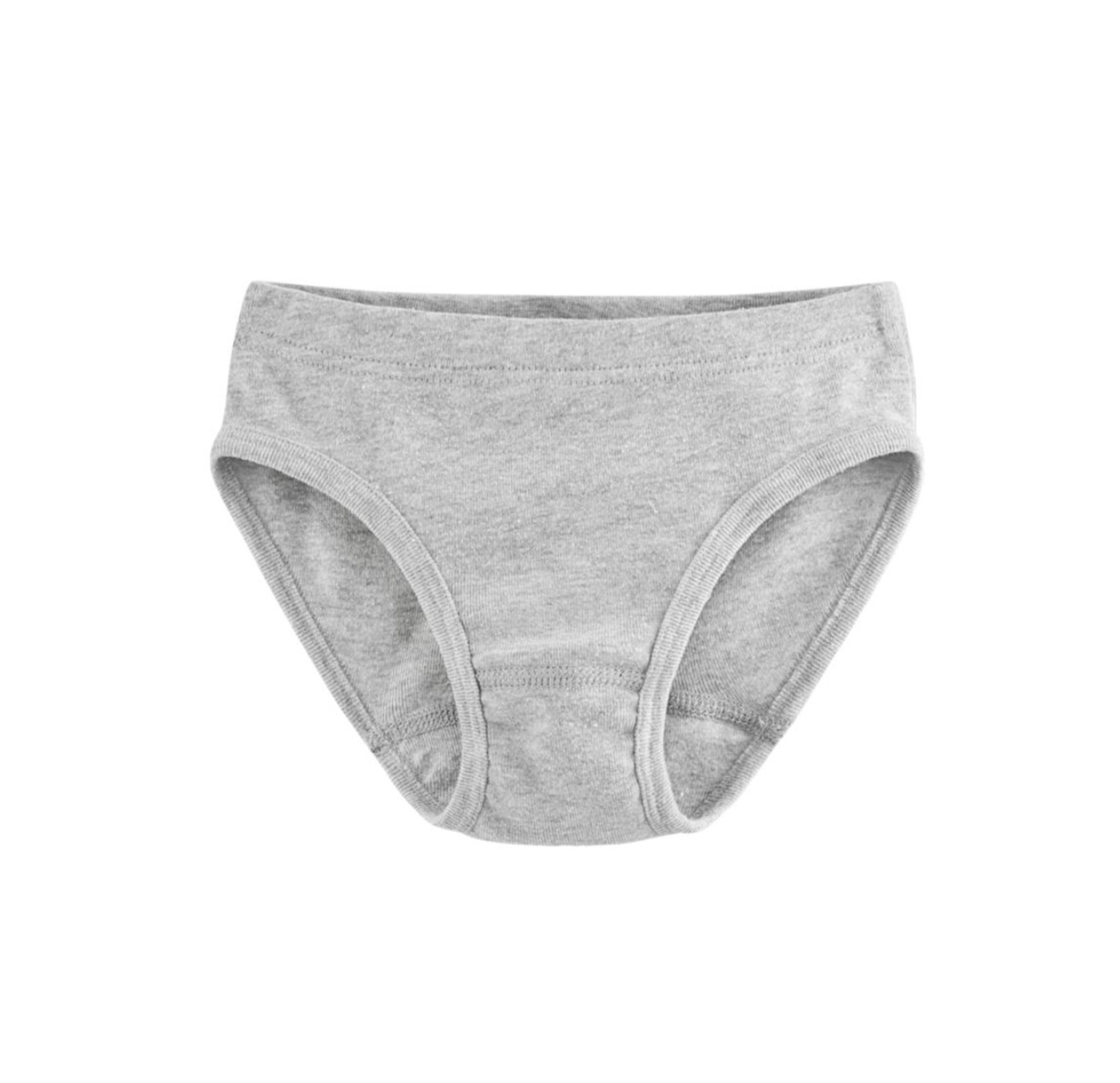 Girls Seamless Organic Cotton Briefs Gray Accent - The Sensory  Kids<sup>®</sup> Store