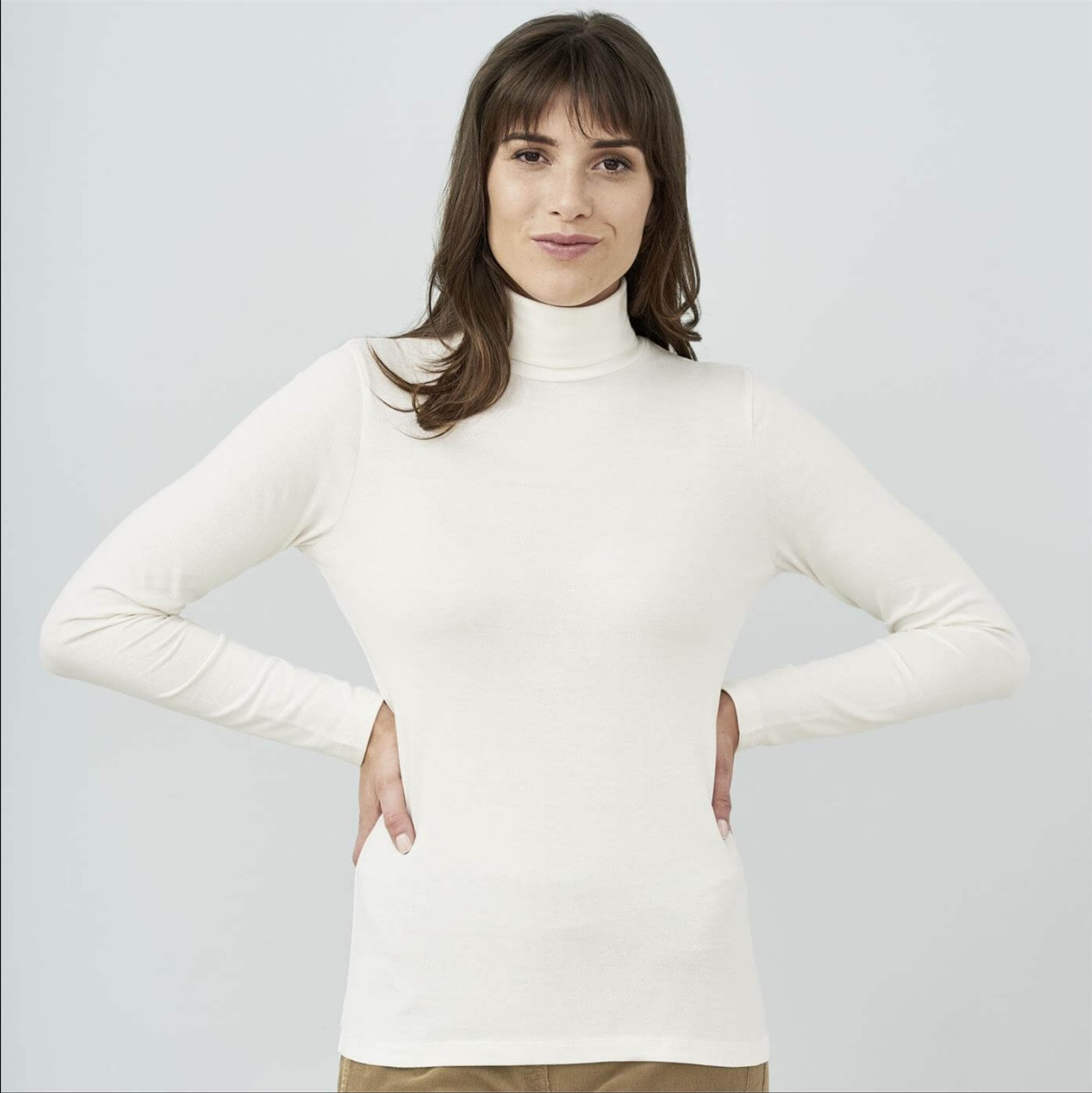 Women's Organic Cotton Turtleneck shirt - HOLDINE - Little