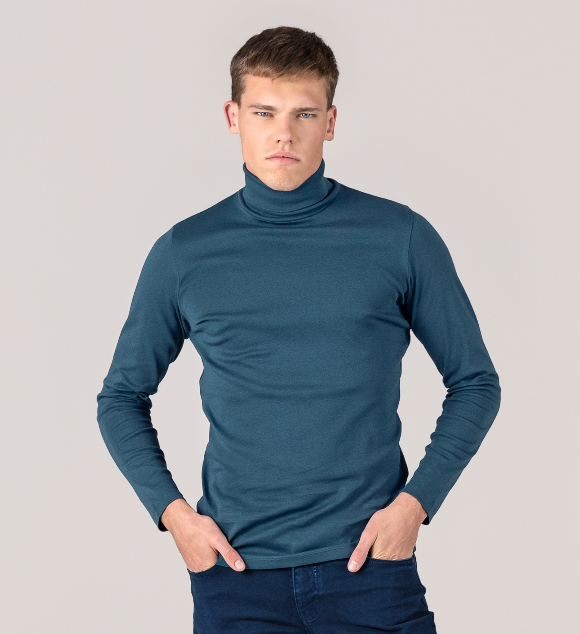 Roll neck sales mens tops