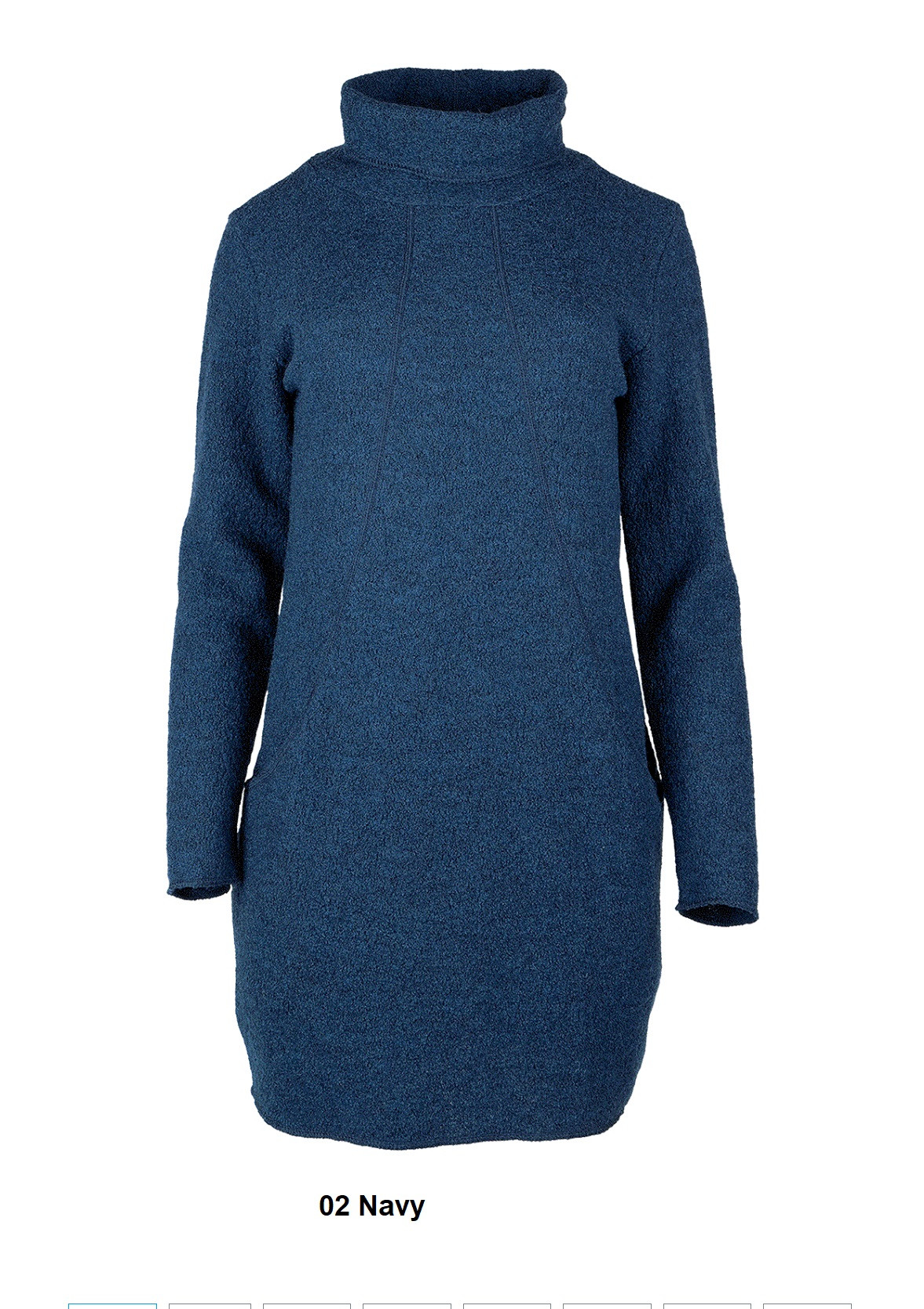 white christmas dresses Cowl Neck Long-Sleeve Fleece Dress for Women main image 1