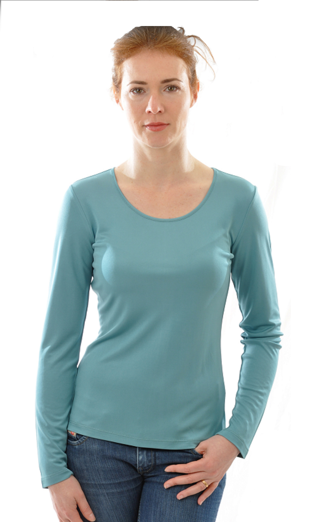 Organic Ribbed Silk Long-Sleeved Shirt for Women - Little Spruce Organics