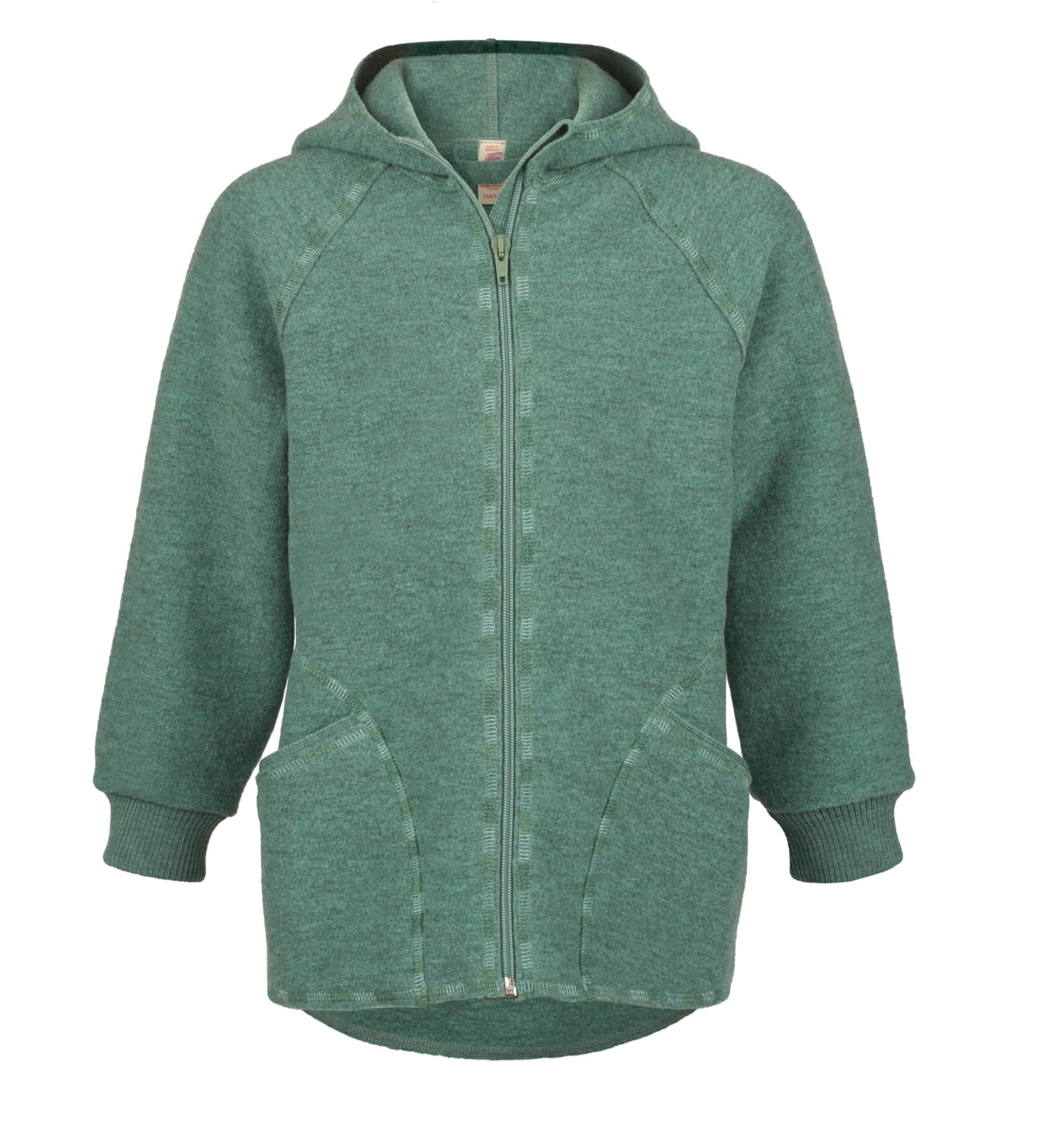 Organic Boiled Wool Zip Jacket