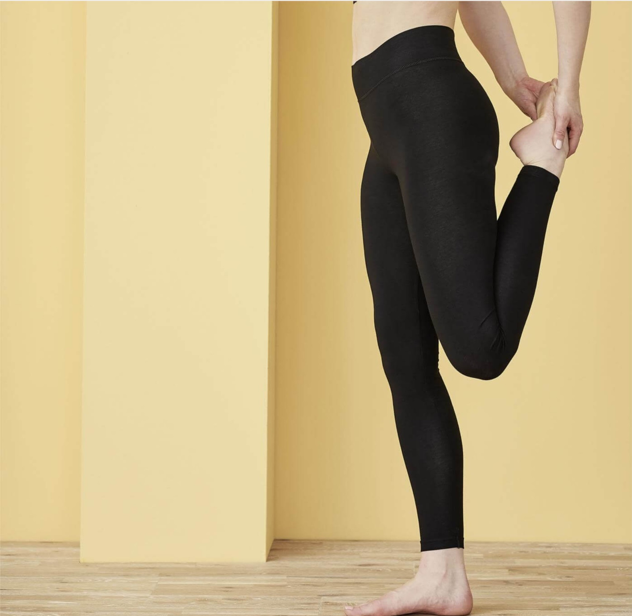 Real Comfort® Wide Waistband Leggings, Slimming Stretch Cotton Blend -  Chadwicks Timeless Classics