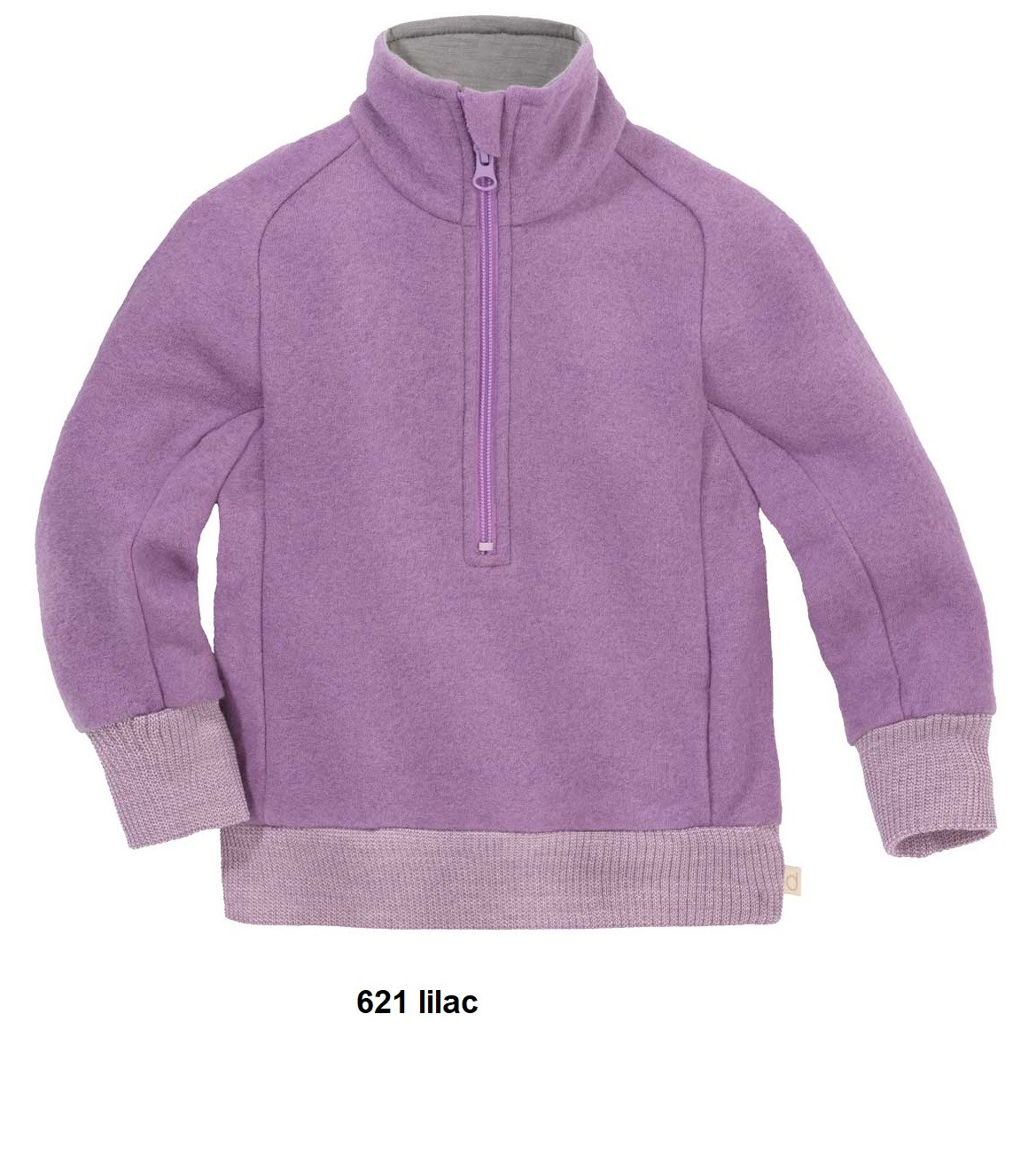 Disana Organic Wool Children's Half-Zip Sweater - Little Spruce
