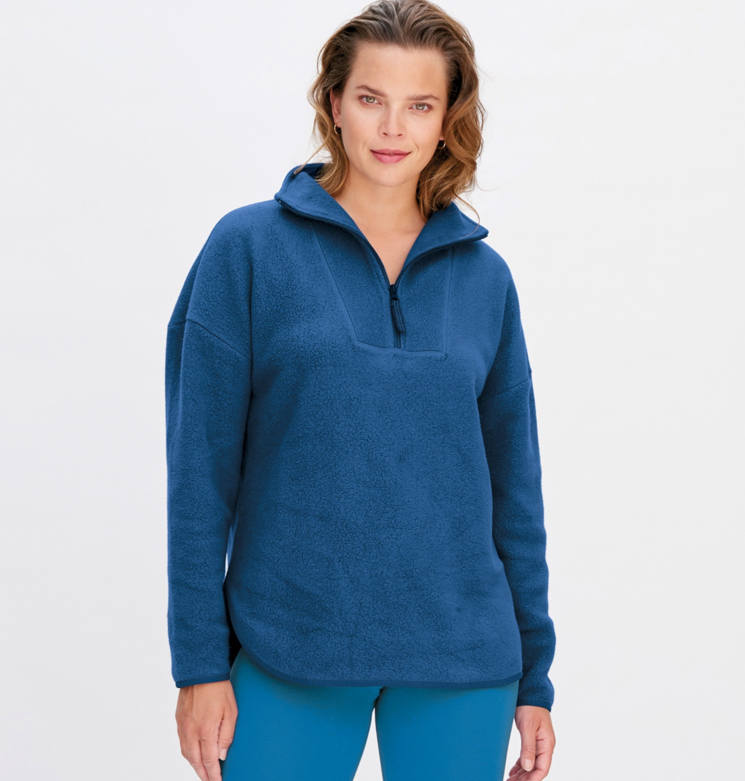 Women's Organic Cotton Fleece Troyer - 