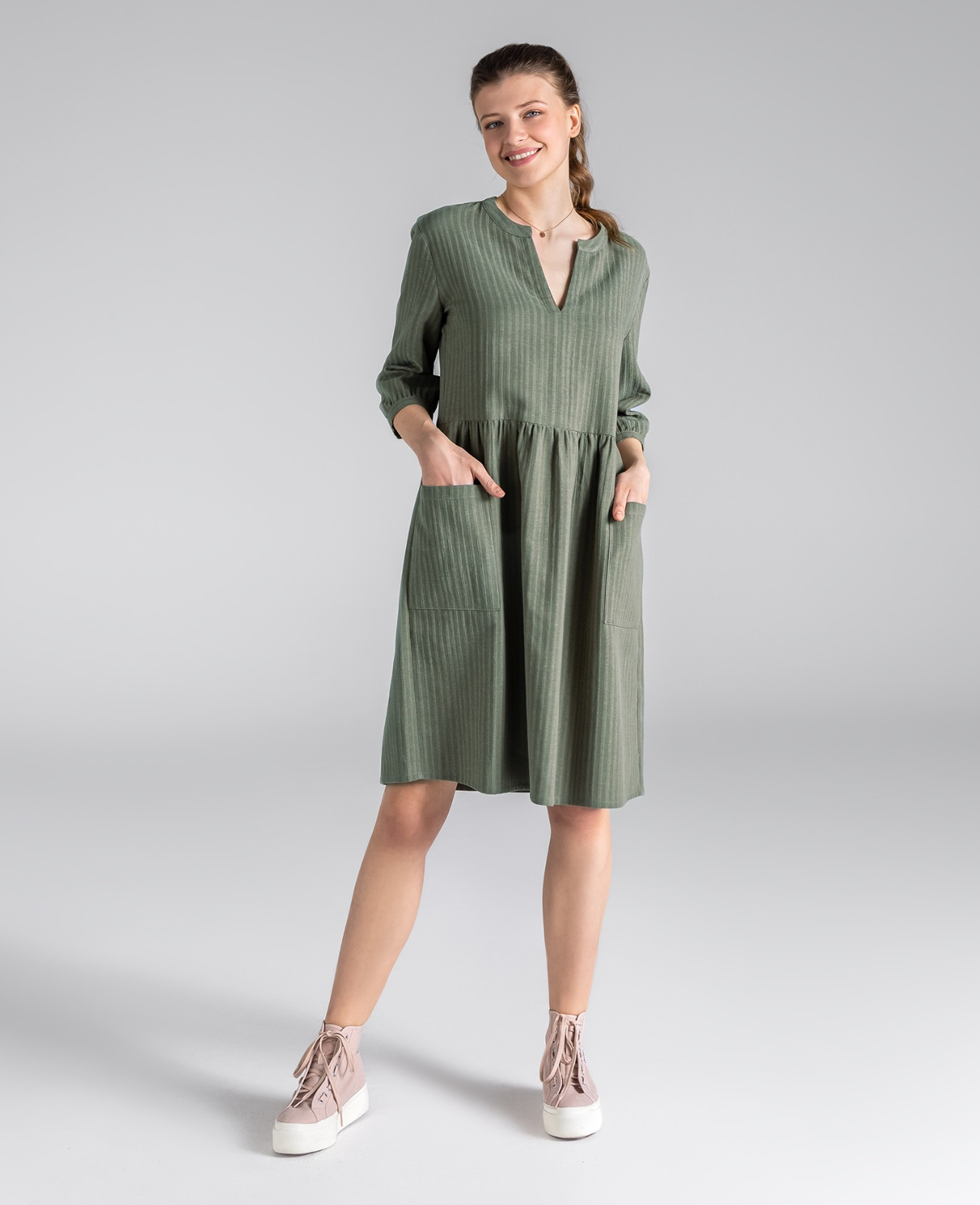 Women's Organic Cotton Seersucker dress - \