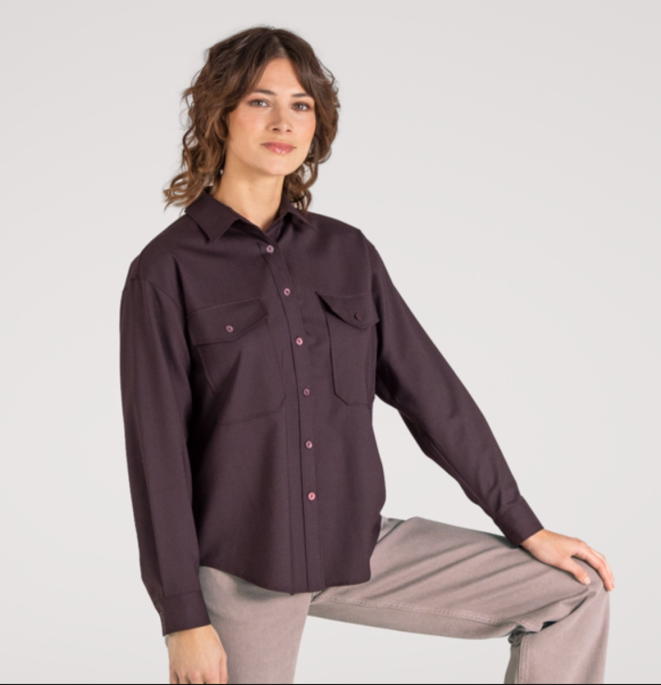 Women's Organic Wool Shirt - trueStory ALIX - Little Spruce Organics