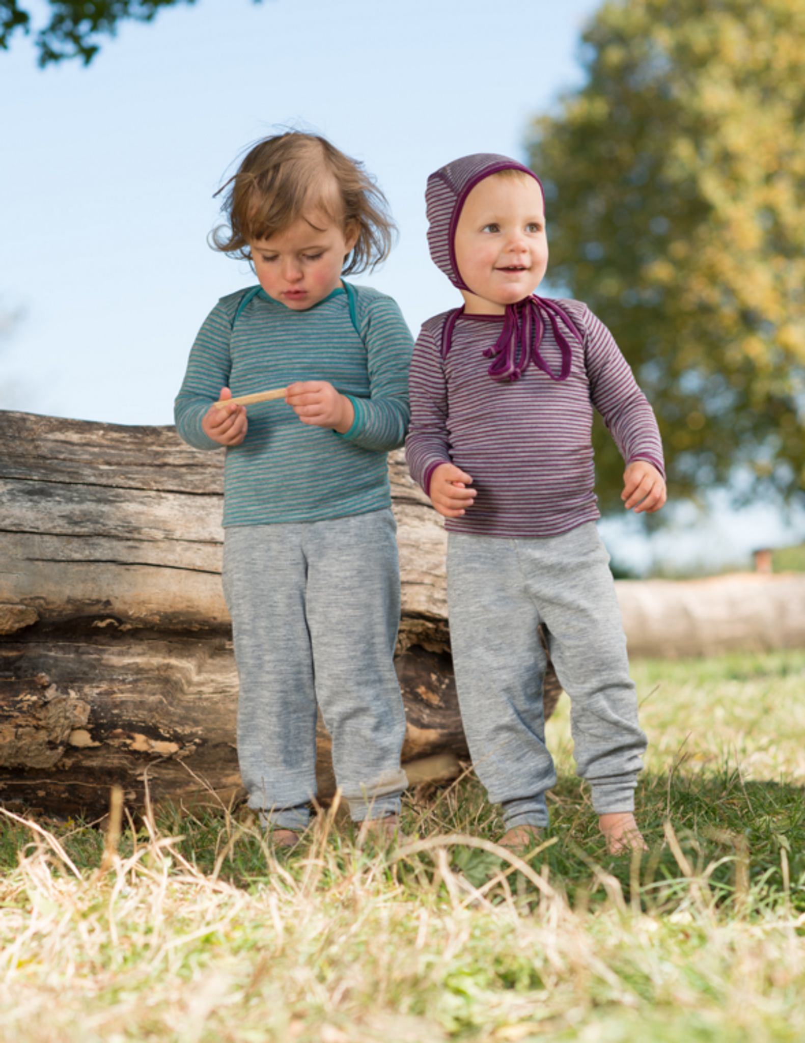 Engel Merino Wool/Silk Kids Leggings Walnut - Merino Wool Clothes