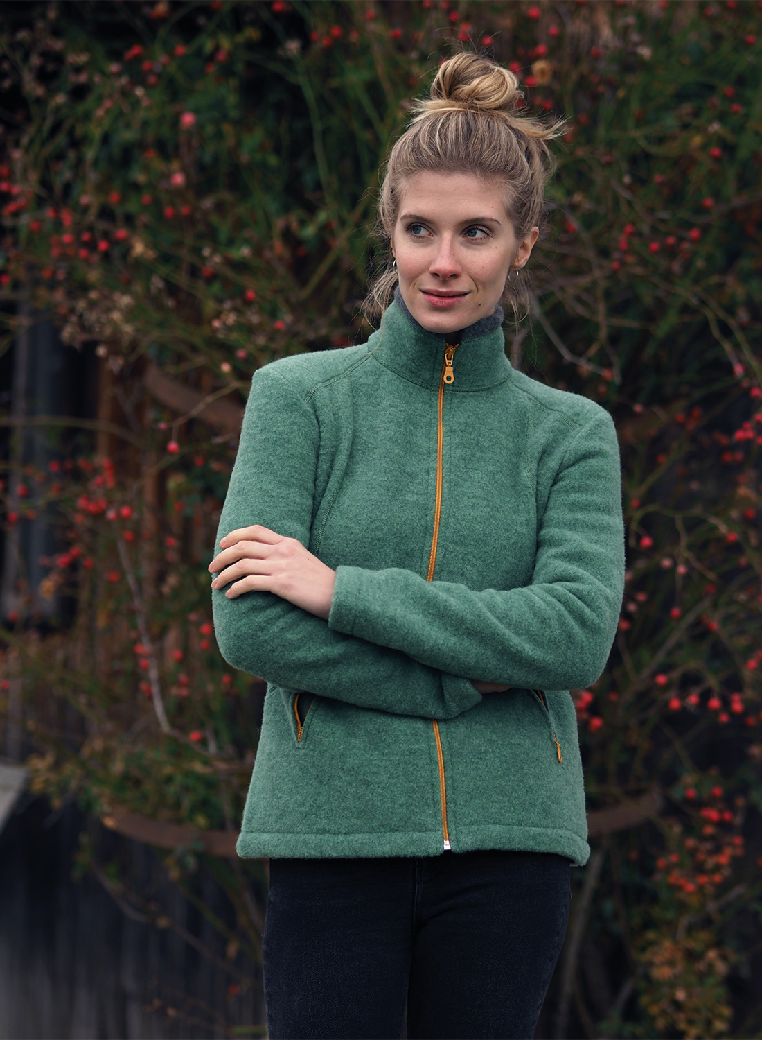 Organic Wool Fleece Women Jacket 201701 - Little Spruce Organics