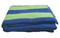 Organic Merino Wool Knitted Baby Blanket
Color: Navy / Green Stripes