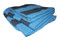 Organic Merino Wool Knitted Baby Blanket
Color: Pacific Blue/ Grey Stripes