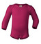 Merino Wool/ Silk Long Sleeved Bodysuit
Color:  55E roseberry