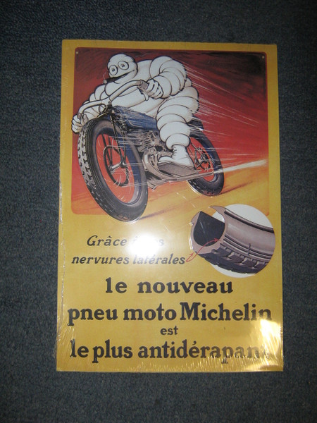 Michelin Bibendum Motorycle Pressed Sign
