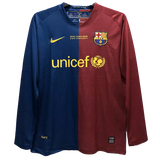 Barcelona 08/09 Men's Home Retro Long Sleeve Shirt UCL Edition