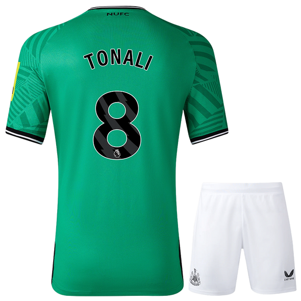 TONALI #8 Newcastle United 23/24 Kid's Away Shirt and Shorts - PL Font