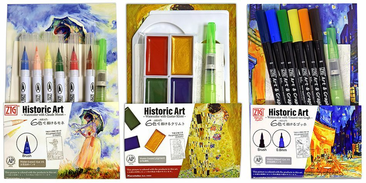 Zig Kuretake Historic Art Watercolor Sets