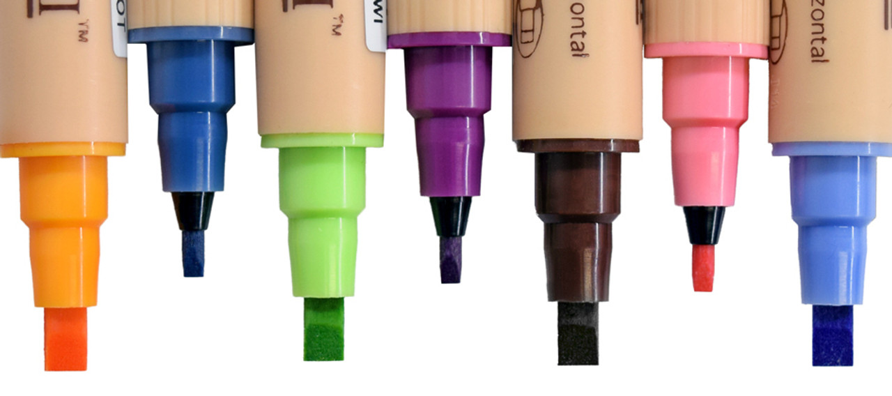 ZIG® Calligraphy II 6 Color Dual-Tip Marker Set