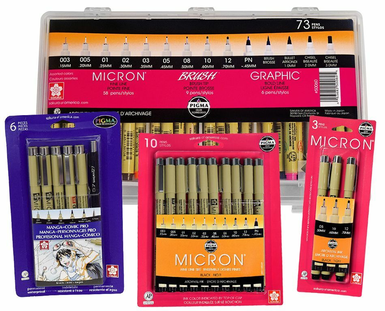 Pro Comic Drawing Kit from Pigma Micron (6 or 8 Piece Set