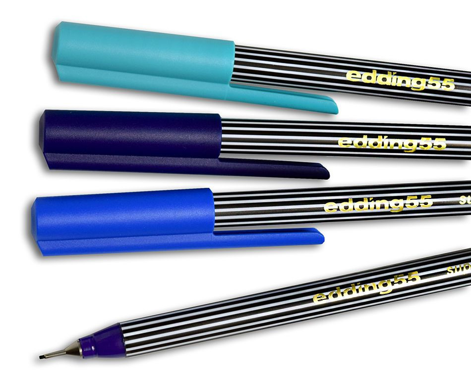 Edding Drawliner Fineliner Nero 0,8 Mm – Confezione 10 Pezzi, Punta Metallica, Inchiostro Resistente All'acqua, Per Disegno Tecnico E Mandala