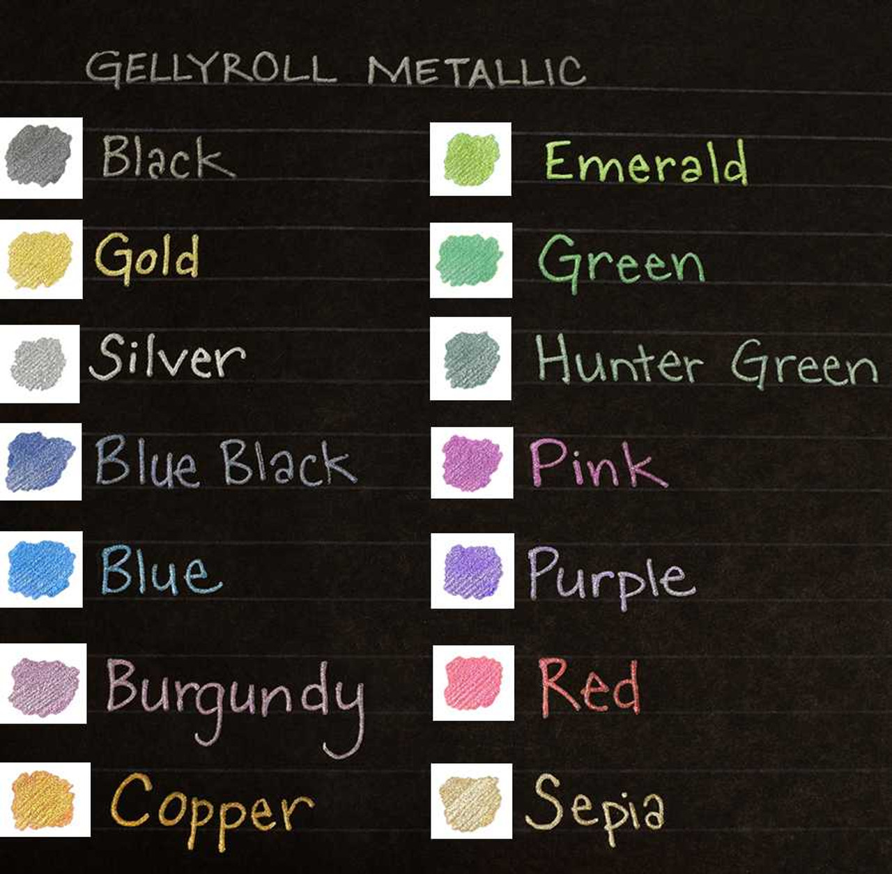 Gelly Roll Metallic Pen Black