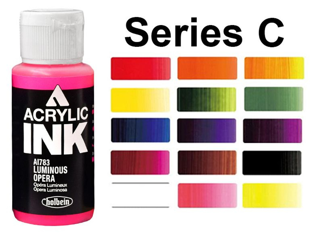  Holbein Acrylic Ink - Super Opaque Black 100ml : Arts