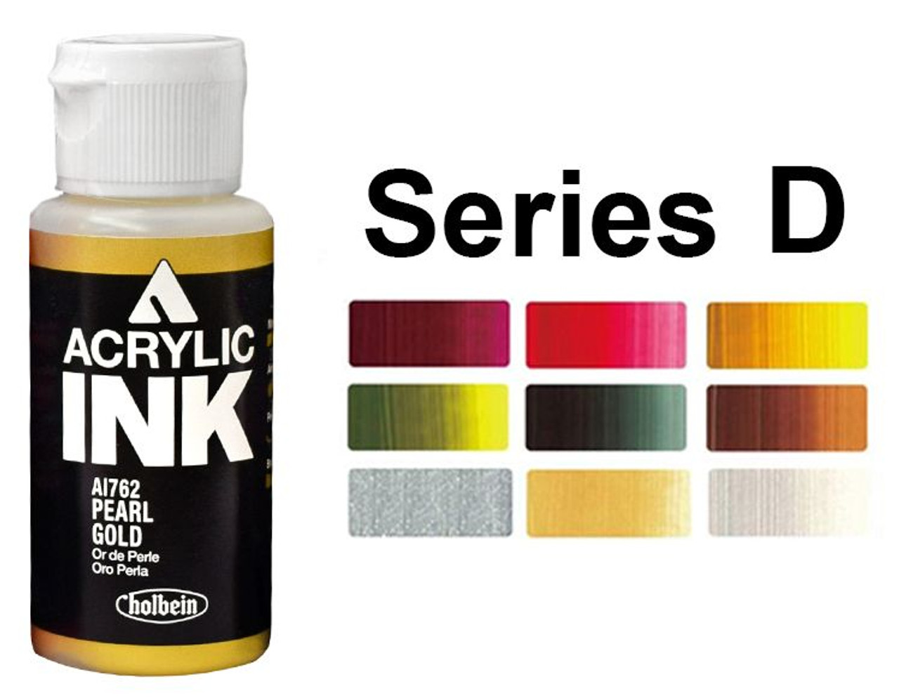  Holbein Acrylic Ink - Super Opaque Black 100ml : Arts