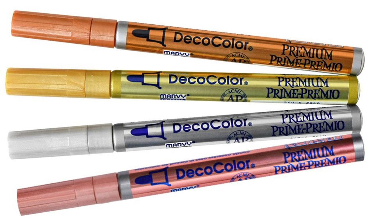 Marvy Decocolor PREMIUM Metallic Marker - Fine Tip