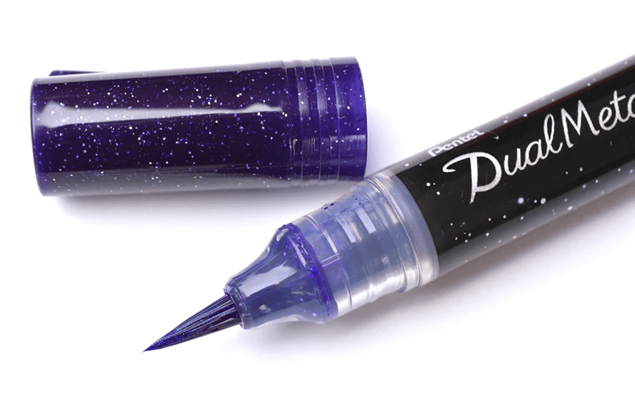 Pentel Dual Metallic Brush Pen  Two Tone Glitter Combination