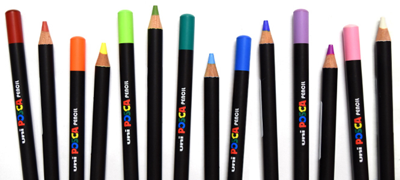 Posca Oil & Wax Based Pencil Pack with Extra Strength Tips, Innovative Artist Grade Pencils Have 36 Highly Pigmented Colors, Achieve Increased