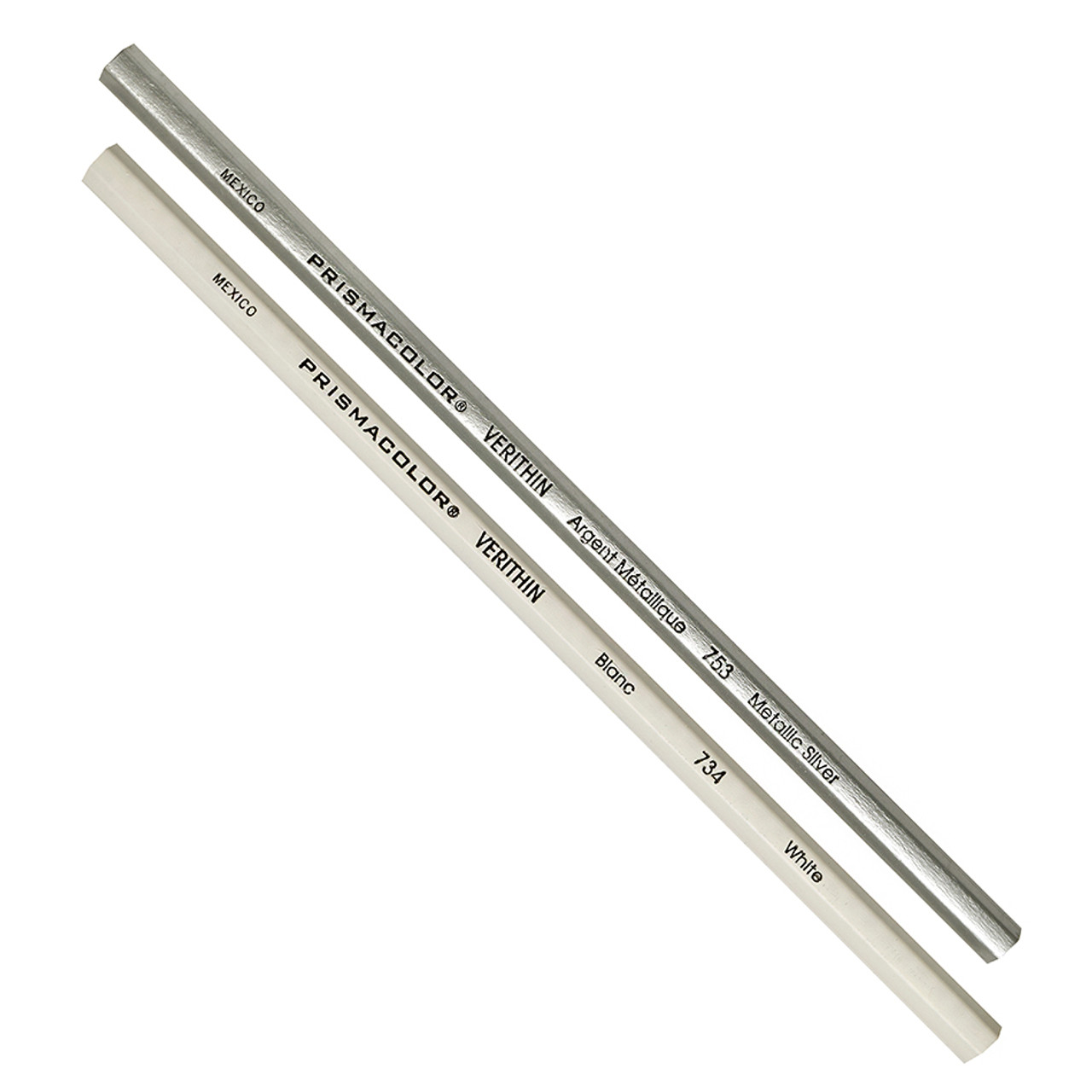 Sanford Prismacolor Verithin Color Pencil, Metallic Silver - 12 pack