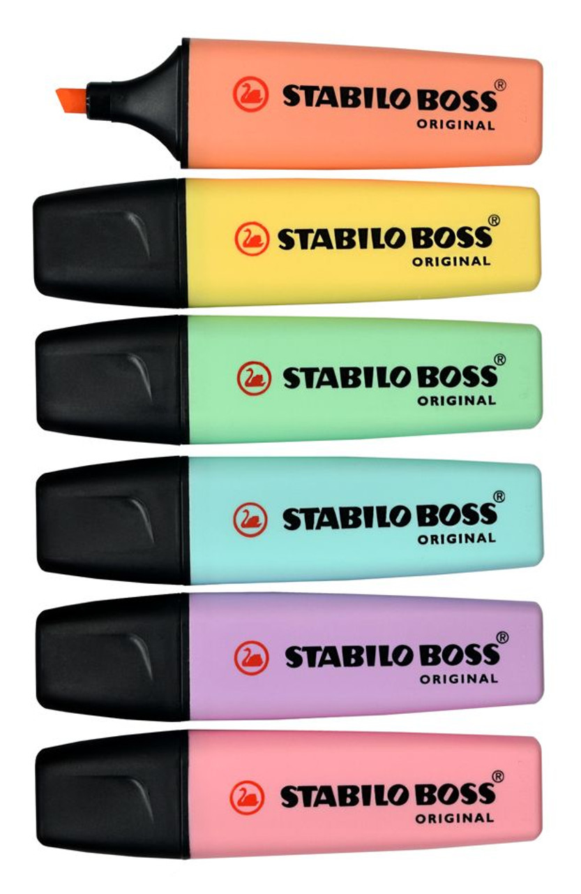 1pcs STABILO BOSS Original Pastel Color Highlighter Marker Pen 2/5mm Chisel  Tip Liner Drawing Paint School A6507