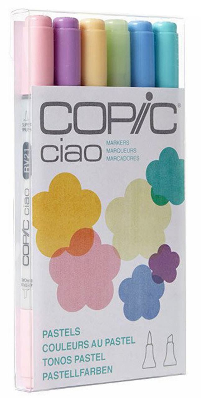 Copic Ciao Set of PRIMARY Alcohol Brush Markers Set of 6, Brand New. 