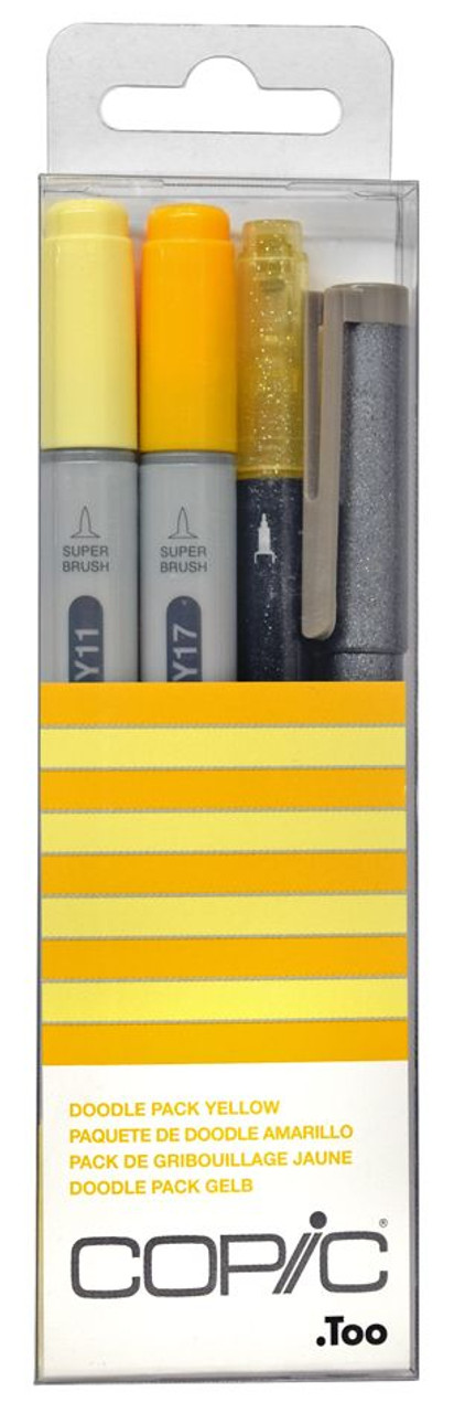 4pcs Gold Metallic Marker Brush Pens For Artist Illustration Lettering