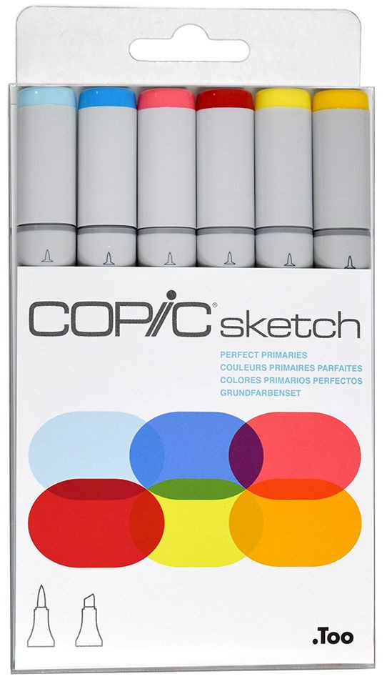 Copic Sketch- Perfect Primaries Set of 6