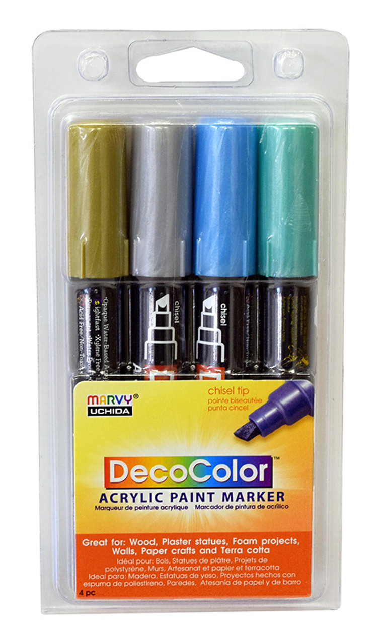 Marvy Uchida DecoColor Paint Markers, Acrylic, Opaque