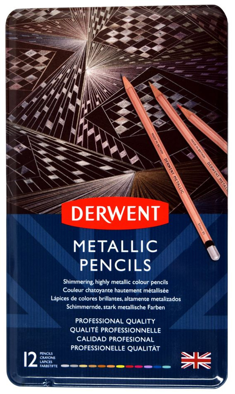 Derwent Metallic Paint Pan set (12 colours) with elements Black